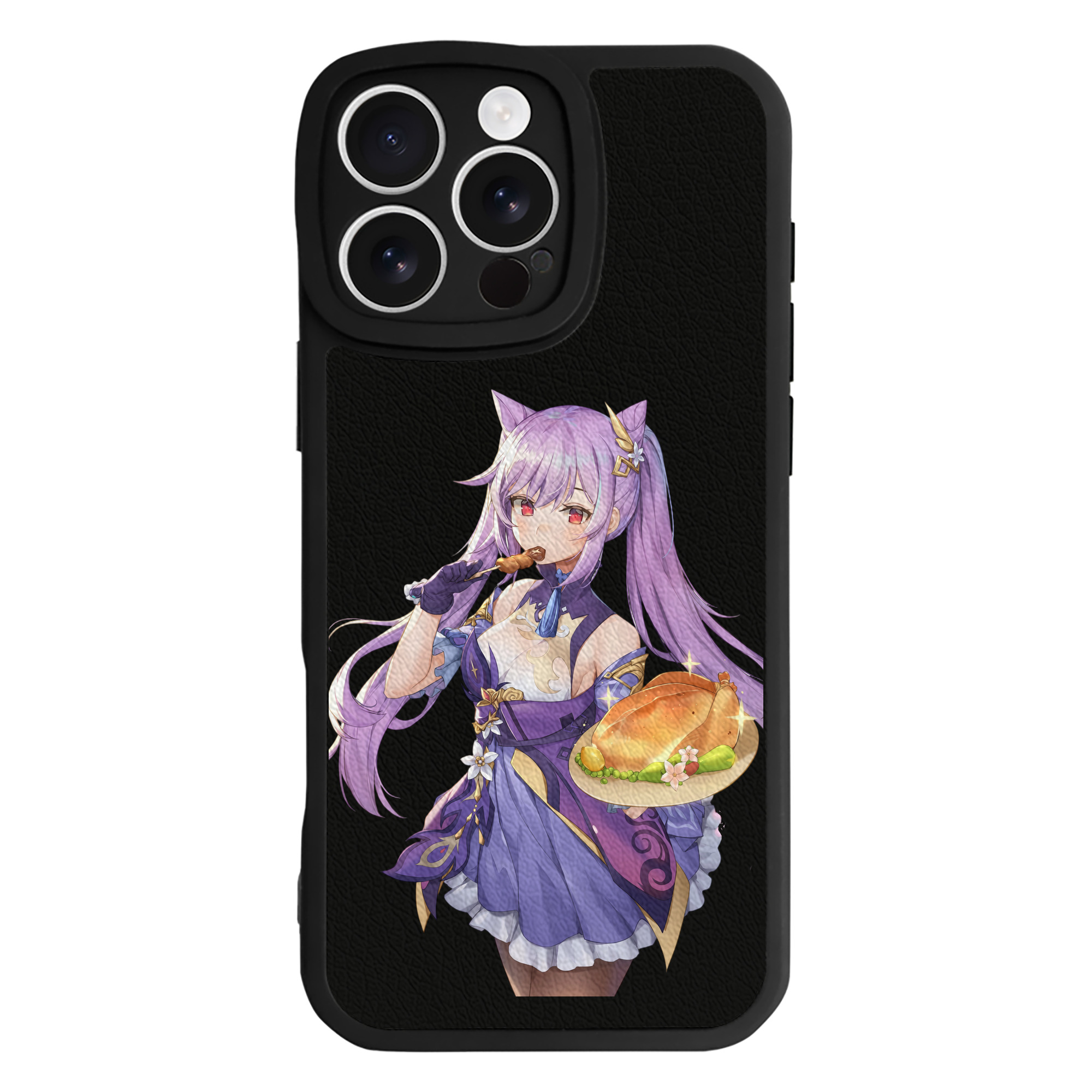げんし神 刻晴 こくせい genshin Kokusei 【iPhone 16シリーズ対応】シリコンスマホケース（レザー調） 材質：シリコン